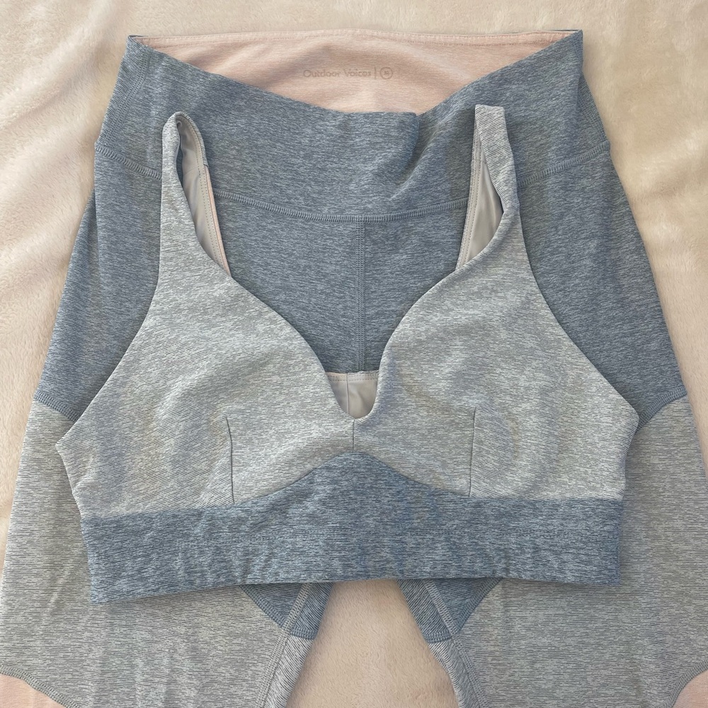 Outdoor Voices Light Gray Sports Bra
